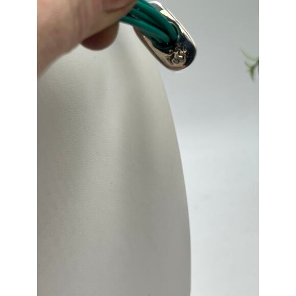 Simon Sebbag Israel Designer Multistrand Turquoise Teal Leather Slide Necklace - Picture 4 of 9